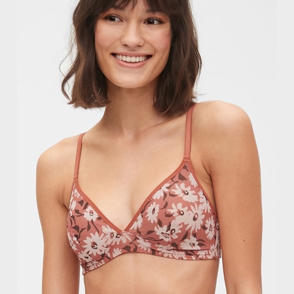 Gap Floral Print Sheer Mesh Bralette